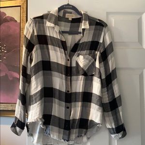 Cloth & Stone B&W flannel size small